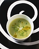 Cold cucumber soup with olive oil