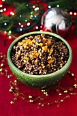 Wheat with poppy seeds and dried fruits for Christmas dinner