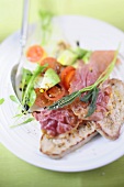 Saltimbocca with salad