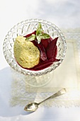 Dolce del Mincio (fig mousse with red wine pears, Italy)