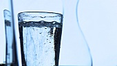 A glass of sparkling mineral water