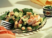 Shrimp and white bean salad