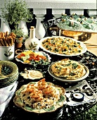 Runner's Buffet with Shrimp and Pasta; Fruit