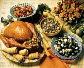 Roast Turkey with Side Dishes