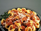 Tortellini with Tomato Sauce; Parmesan