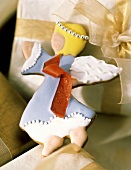 Decorated Angel Cookie for Christmas