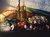 Panzanella (Bread and vegetable salad, Italy)
