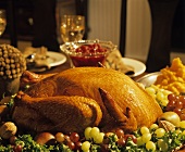 Thanksgiving Turkey with Fruits and Nuts