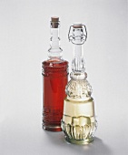 Two Types of Vinegar in Bottles