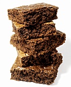 Five Brownies Stacked Up High