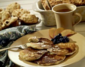 Pancakes with Maple Syrup and Fruit