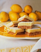 Lemon Bars on a Plate