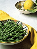Bowl of Green Beans with Fresh Thyme