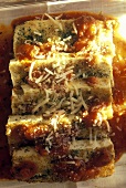 Tofu mit Parmesan (ungebacken) und Tomatensauce