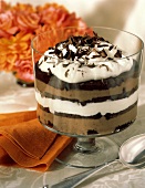 Chocolate Cake Trifle with Mousse and Cream