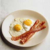 Two Fried Eggs with Bacon