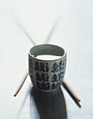Sake Cup with Chopsticks