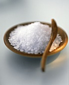 Sea Salt in a Wooden Bowl