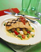 Grilled Salmon with Summer Vegetables