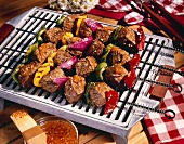 Beef and Vegetable Kabobs on the Grill
