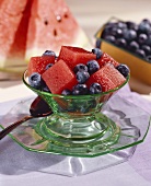Watermelon and Blueberry Fruit Salad