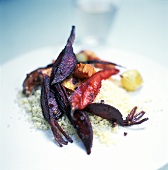 Roasted Beets over Couscous