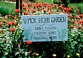 U-pick Herb Garden Sign