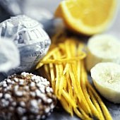Pudding Ingredients: Amaretto Biscuits with Orange and Banana