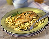 Chicken Breast Over Fettucini