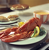 A Whole Boiled Lobster with Butter