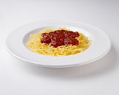 A Bowl Of Spaghetti Squash with Tomato Sauce