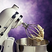 A Mixer with Batter on the Beater