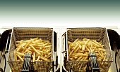 French Fried Potatoes in Two Frying Baskets