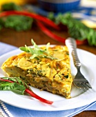 Frittata with potatoes and chard