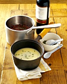 Red and White Wine Sauces with Green Peppercorns