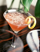 Pink Martini with Lemon Peel