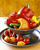 Fresh peppers and chili peppers
