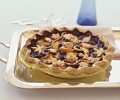 Peach and blueberry tart
