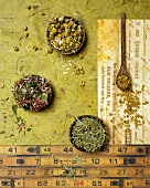 Assorted Dried Spices From Overhead
