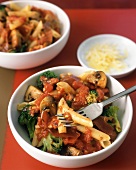 Penne with Vegetables and Tomato Sauce
