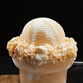 Orange and Vanilla Swirled Ice Cream
