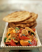Panzanella e focacce (Bread salad with tomatoes, Italy)