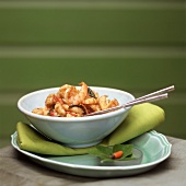 Shrimp in a Spicy Thai Basil and Chili Pepper Sauce