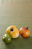 Red, yellow and green tomato
