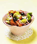 Tomato Salad in a Pink Bowl