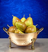 Pears in a Copper Colander