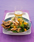 Grilled Chicken Salad with Mango, Avocado and Pita Crisps