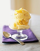 Mango Ice Cream in a Dessert Glass