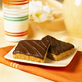 Peanut Butter Crunch Bars with Chocolate Frosting