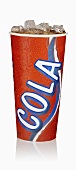 Cola in a Tall Paper Cup with Ice